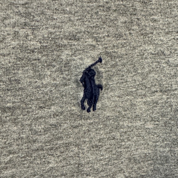 Polo by Ralph Lauren Men's Heather Gray Long Sleeve Tee - Picture 4 of 5